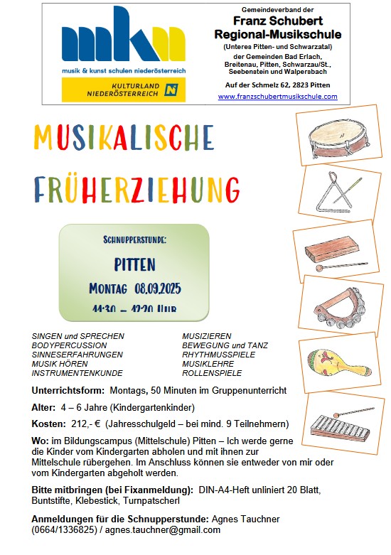Musikalische Früherziehung in Pitten