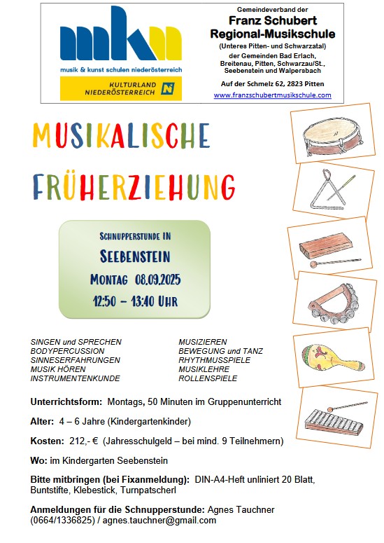 Musikalische Früherziehung in Seebenstein
